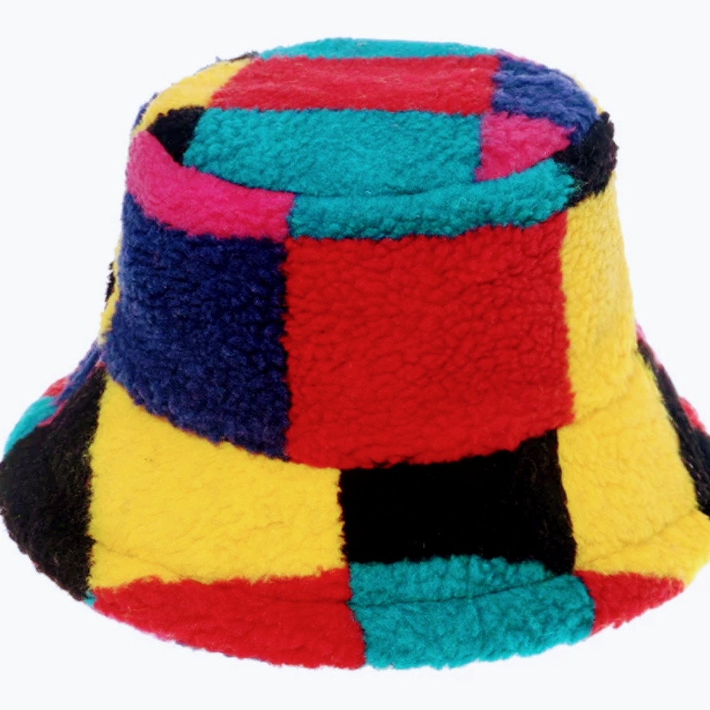 1/$25 Multi Color Faux Fur Bucket Hats